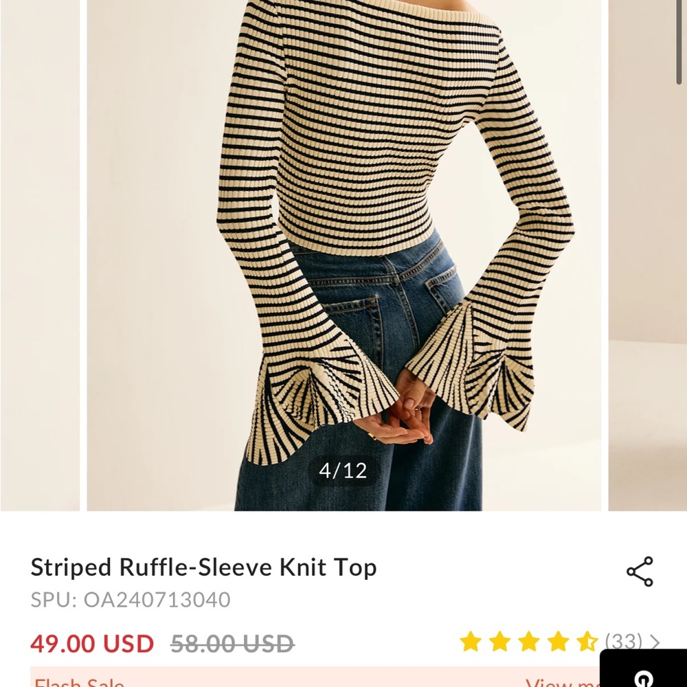 Commense Ribbed Knit Top - Picture 8 of 11